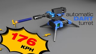 3D Printed Nerf Turret  Dart Speed 176 KPH  Bluetooth, LilyGO TQT