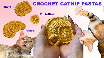 CROCHET CATNIP PASTAS | EASY CROCHET PATTERN | BEGINNER FRIENDLY | CUTE CAT TOY TUTORIAL