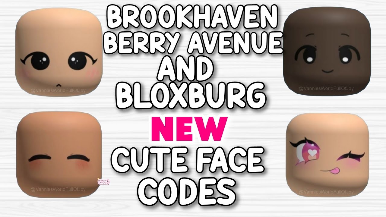 POPULAR FACE ID CODES FOR BROOKHAVEN 🏡RP 🤩✨ 