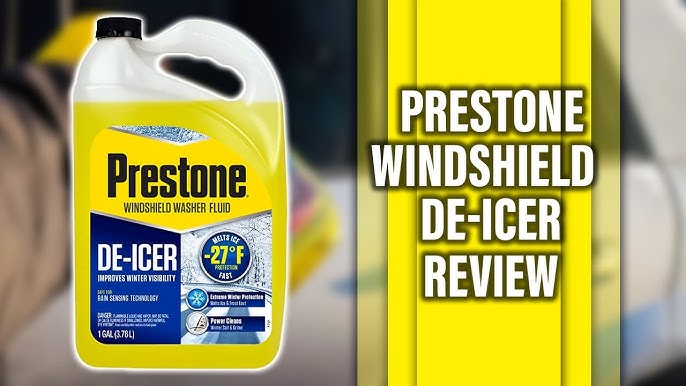 Prestone Windshield De-Icer With Built-In Ice Scraper, 17oz Spray