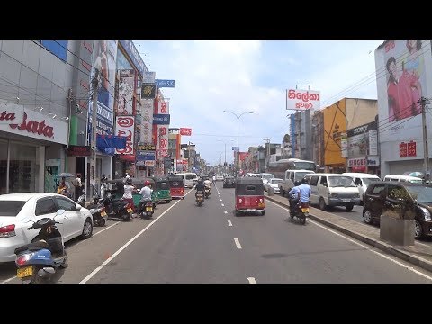 Driving through the streets of Matara in Sri Lanka