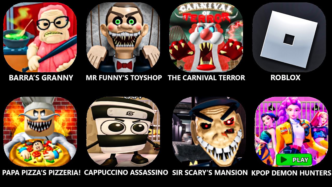 ROBLOX.PAPA PIZZA’S SNOW FACTORY.EPIC SCHOOL FROZEN RUN.DARK ICE PRISON BREAK.WINTER CIRCUS CHAOS.