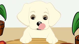 먹방 Cute Puppy Eating Drumsticks Chicken And Lemon Mukbang Animation