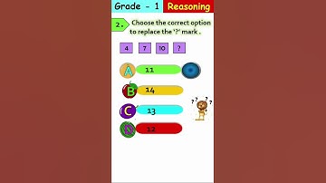 [Logical reasoning in Tamil] Replace the question mark with correct option  [Grade 1] #shorts