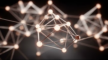 Abstract Orange Molecule Grid with Glowing 3D Nodes Seamless Motion Background Loop 4K 60FPS