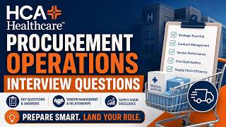 Full HCA Healthcare Procurement Operations Interview Questions | Healthcare Supply Chain & Vendor Managem Guide