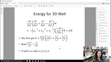 Three dimensional infinite potential well in quantum mechanics