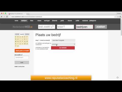 Bedrijf aanmelden op nederland-web.nl (INSTRUCTIEVIDEO)