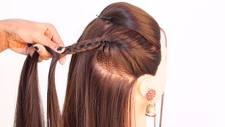 new ponytail hairstyle for lehenga | wedding hairstyle | beautiful hairstyle | trendy hairstyle