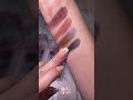 Swatches of the huda beauty rose quartz palette  shorts