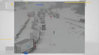 Snow leads to treacherous travel