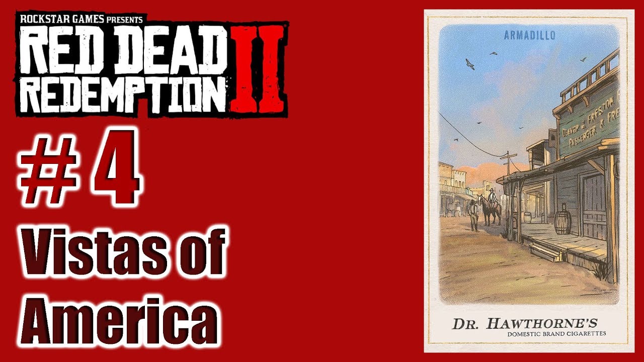 RDR2 - Vistas of America – 04 Armadillo - Cigarette Card – Türkçe – Tayperyum