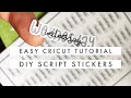 Cricut Tutorial //DIY Script Stickers How to Create an Offset or White Space around Planner Stickers