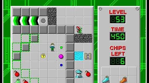 CCLP1 level 53 solution - 408 seconds