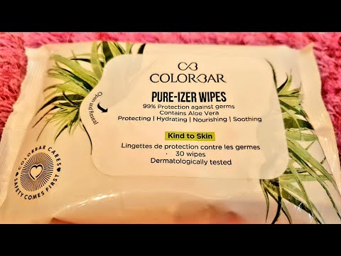 Colorbar pure-izer wipes for 99% protection against germs with aloevera | Sanitizer care |  RARA