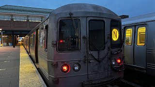 BMT Subway: R46 (N) Express Train Ride from Coney IslandStillwell Avenue to AstoriaDitmars Blvd