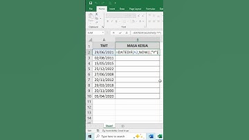 Cara Menghitung Masa Kerja di Excel   Shorts