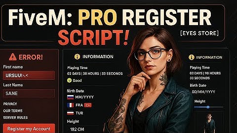 [QBCore - ESX] FiveM Register Script - Full Setup & Guide | Eyes Store