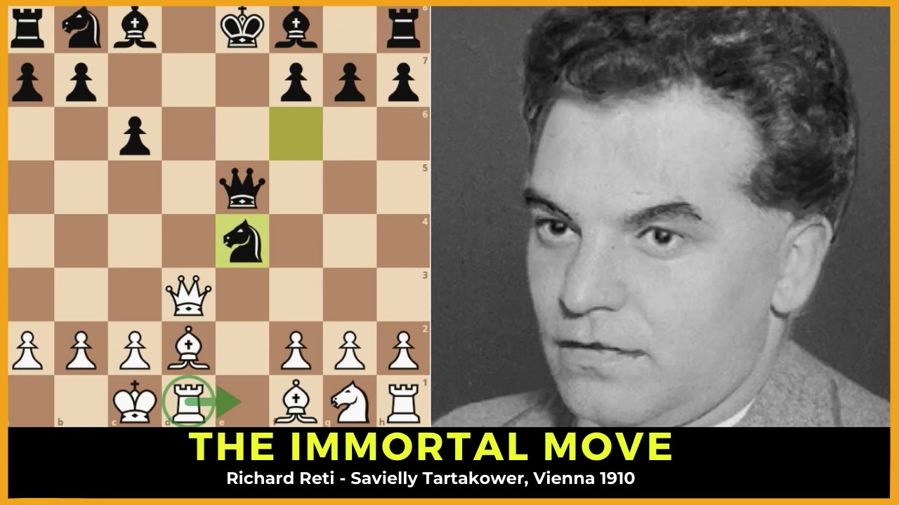 Immortal miniatures: the immortal move. Richard Reti - Savielly Tartakower, Vienna 1910