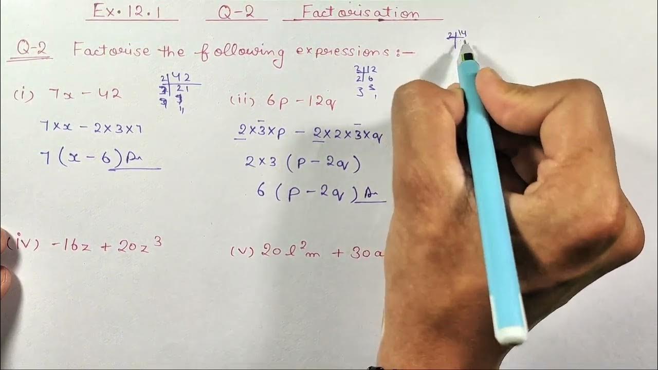 Class 8 maths ex 12 1 q 2 i ii iii iv v vi ch 12