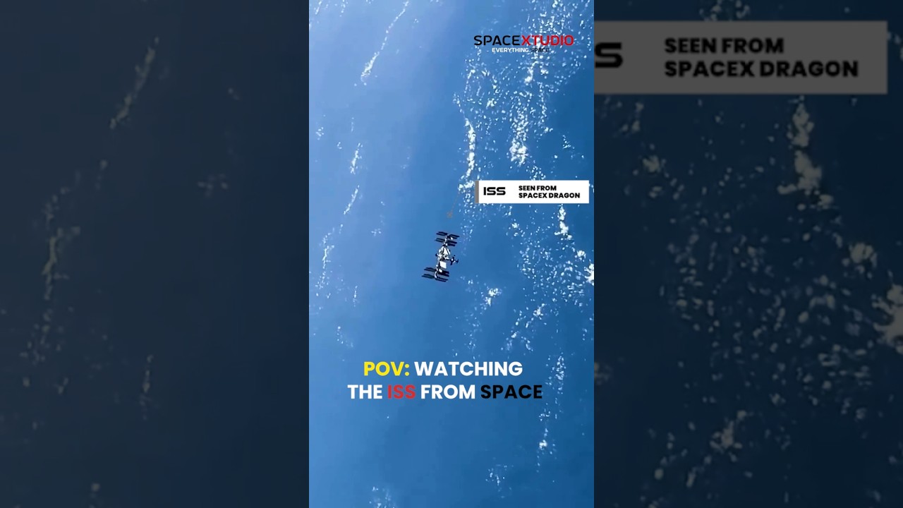Amazing View of the ISS from SpaceX Crew Dragon 
