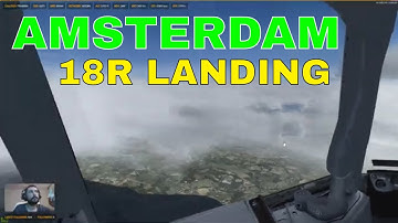 Twitch Highlight: P3D V4.4 | Rainy Arrival in Amsterdam | RW 18R | PMDG 737 NGX
