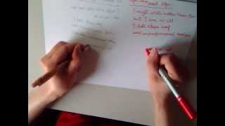 Cross-dominance, mixed-handedness, using both hands writing at the same time.