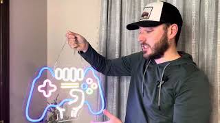 Game Controller Neon Sign Perfect for Kids Gift,  Game Room Decor