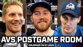 Nathan Mackinnon & Avs Happy After Insane 4 Goal Start In 6-1 Win Vs Blues For 15Th Straight At Home