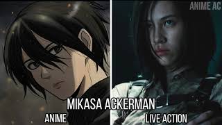 Attack on titan Live Action vs Anime Characters Comparison [4K VIDEO]