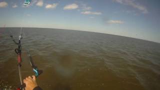John carving a 16 mile downwinder from Waves to Kitepoint - Cape Hatteras