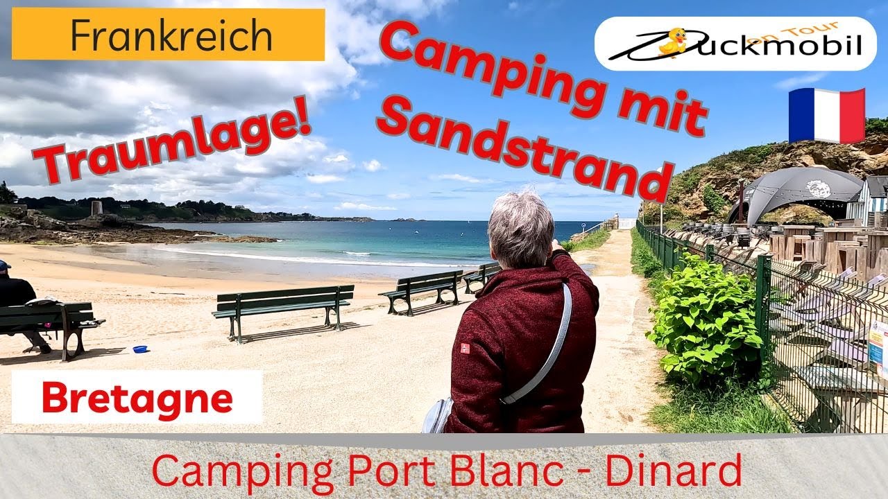 Campingplatz Camping du Port Blanc mit eigenem Sandstrand in Dinard, Bretagne