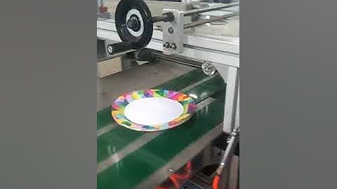 Paper plate counting and packing machine
