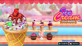 Ice Cream Cone Frozen Dessert Cooking Games screenshot 4