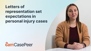 Letters of representation set expectations in personal injury cases