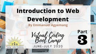 Introduction to Web Development-Part 3