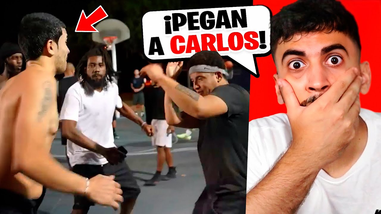 🏀 PEGAN A CARLOS!? 😱 PARTIDO CALLEJERO SE VUELVE LOCO! Reaccionando a Nick Briz