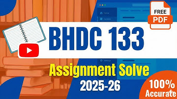 BHDC 133 Solved Assignment 2025-26 | IGNOU BHDC 133 Assignment Solution in Hindi | Free PDF