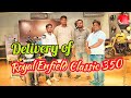 Taking delivery of royal enfield classic 350  grand entry with bullet family trending royalenfield