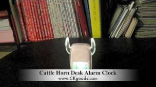Cattle Horn Desk Alarm Clock