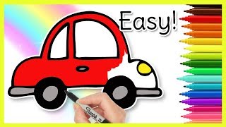 How to Draw a CAR  Easy Kids Drawings