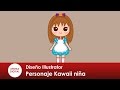 Illustrator 260 Personaje Kawaii niña básico