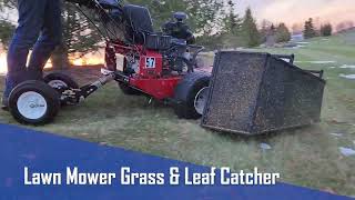 Kage Katcher Lawn Mower Grass & Leaf Catcher with Electric Dumping Mechanism - Features