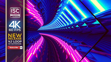 3D TUNNEL WITH GLOW EFFECT LOOP ANIMATION - VJ LOOP