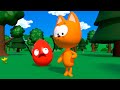 El gatito Koté | Juegos con huevos sorpresa | Juegos infantiles y dibujos animados