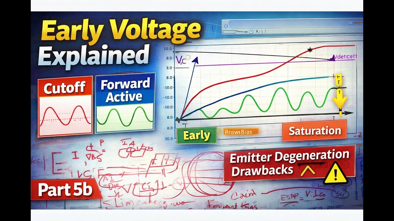 Early Voltage Effect Explained | Transistor Regions & Current Source Trade-Offs (Part 5b)