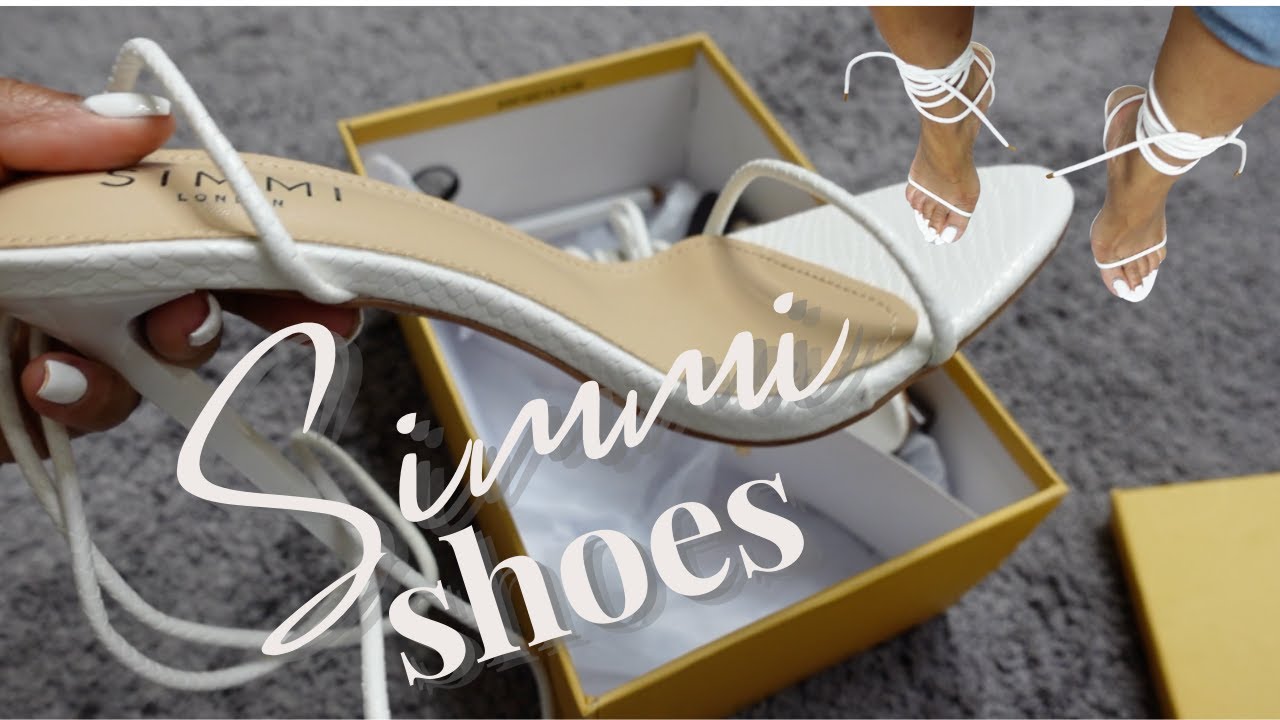 Simmi London Shoes Baylee Ankle Tie Heels in White Color: Gold/White Size:  8 | Ankle tie heels, London shoes, Heels