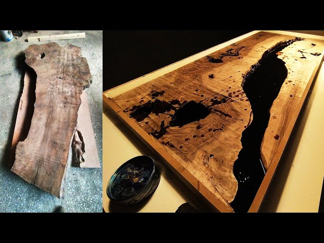 Make a DIY Walnut Wood and Epoxy Resin Table with Amy – Forest 2 Home