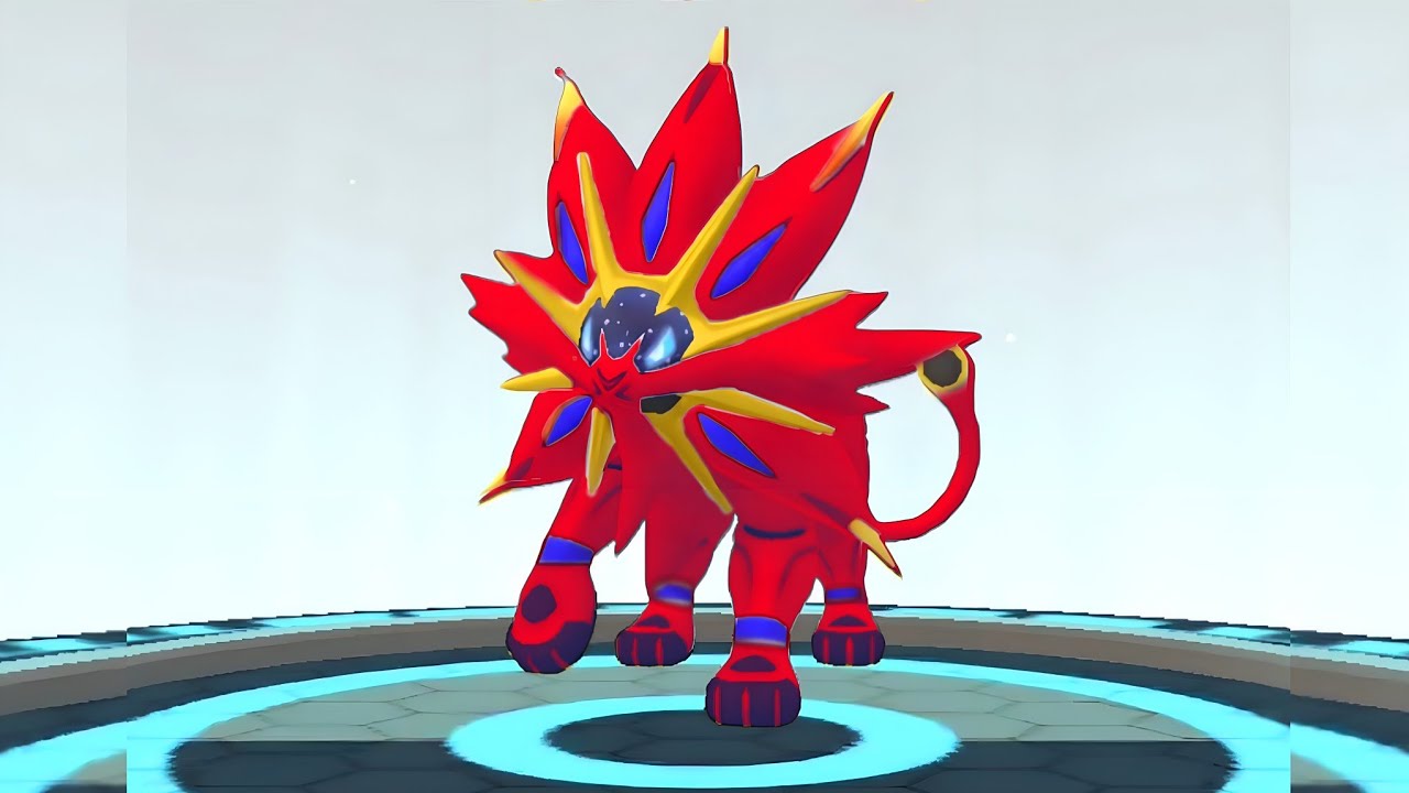 I tried making my own version of shiny Solgaleo! Since I do not think red  fits Solgaleo and shiny Lunala reminds me of a blood moon, I decided to  make colors of