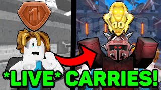 *LIVE* ENDLESS RANKS CARRY & FREE SIGNS! (Toilet Tower Defense)